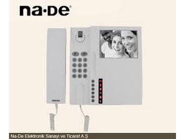 Nade ND 107K-8 4” Siyah/Beyaz görüntülü diyafon kapıcı telefonu daireler arama